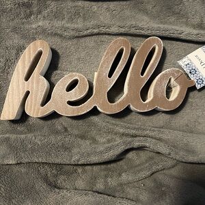 Wooden Cursive “HELLO” Home Decor Piece